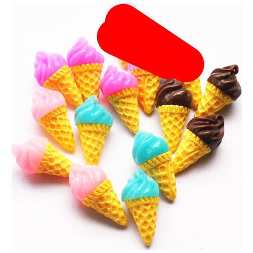 30pcs very cute children hair decoration parts resin icecream for DIY decoration