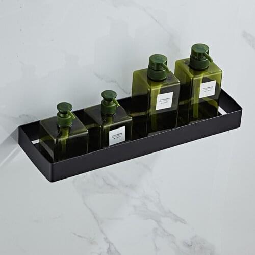 Bathroom Shelf Bath Shower Shelf 304 Stainless Steel Black Corner shelf WallMounted Nickel Kitchen Storage holde golden 40-60cm