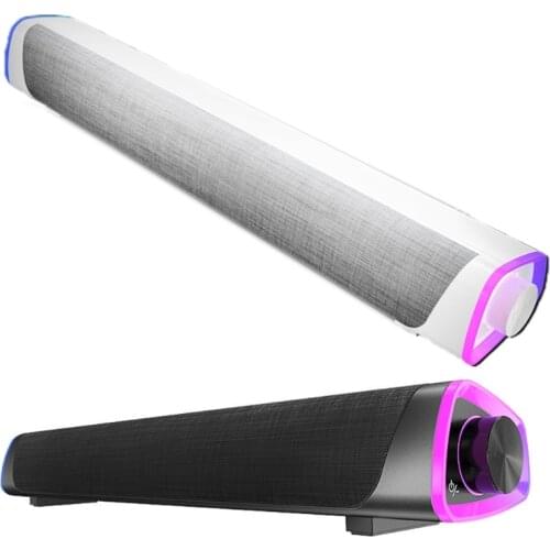 3D Surround Soundbar Bluetooth 5.0 Wired Computer Speakers Stereo Subwoofer Sound Bar for Laptop PC Theater TV