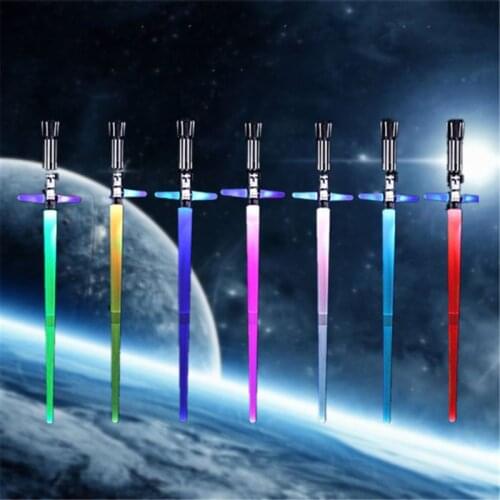 Drop Ship. Retractable Light Sound Cross Lightsaber Toys Luminous LaserSword Light Up Led
