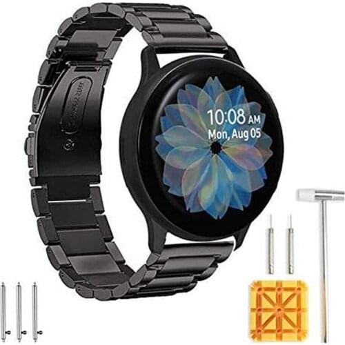 Stainless Steel Bands for Samsung Galaxy Watch 46mm 42mm Link Bracelet 20mm 22mm Replacement Wrist Strap for Active2 40mm 44mm