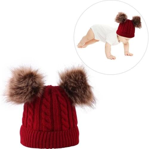 Beanie Hat Creative Lovely Pom Pom Slouchy Hat Knitted Hat Beanie Cap For Kids Clothing Accessories For Winter