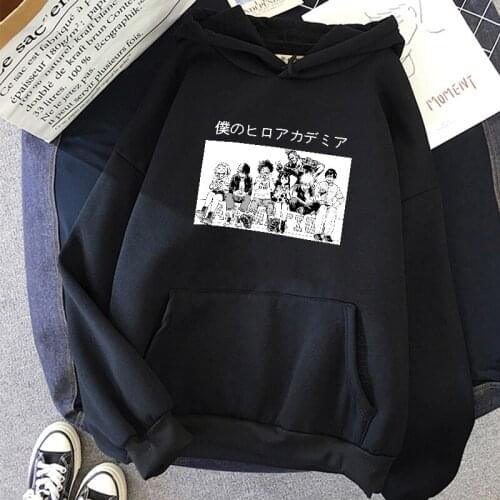 Hoodie My Hero Academy Men Hooded Tops Sweatshirt Harajuku Japanese Anime Kawaii Daily Casual Loose Mans Hooded Tops