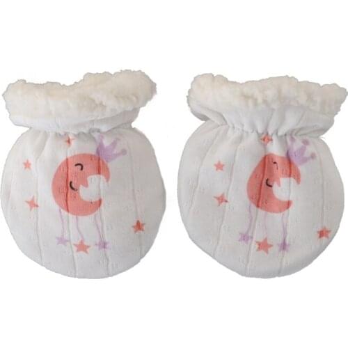 W3JF Winter Gloves Anti-grab Mittens Thicken Warm Fleece Glove Newborn Hand Warmer