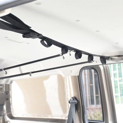 1/2pcs Fishing Tool Vehicle Rod Carrier Rod Holder Belt Strap With Tie Suspenders Wrap Fishing Tackle Boxes Tools Accessories