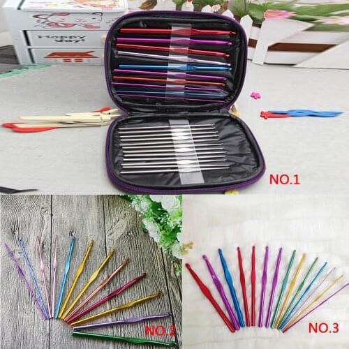 12pcs/set Corchet Needle Knitting Hook Needle Yarn Weaving Tool DIY Hand Craft Knitting Supplies