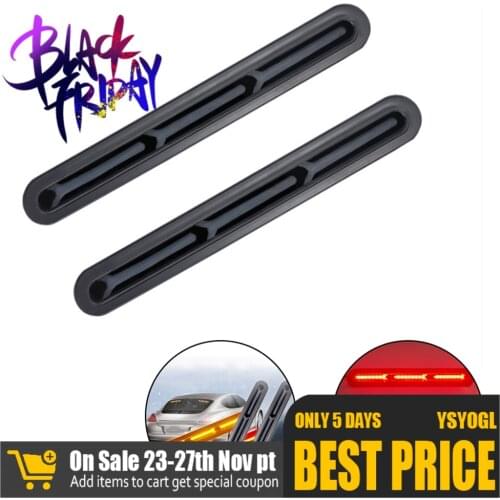 2pcs 12v Red Led Car Third Brake Light Led Stop Light with Running Yellow Turn Signal Tail Lamp Universal Car Light