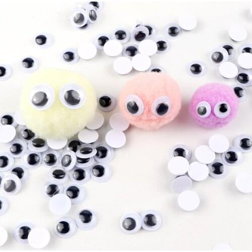 Creativity Toys Wiggling Eyes For Stuffed Toy Dolls 6/8/10mm 3D Black Plastic Eye 3D Plastic Eye Educational DIY Toys 200pcs