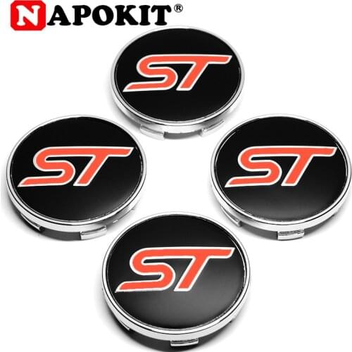4pcs 54mm ST Logo Car Wheel Center Hub Cap for Ford Fusion Everest Escape Explorer Mondeo Focus Ecosport Fiesta Kuga Car Rim Hub