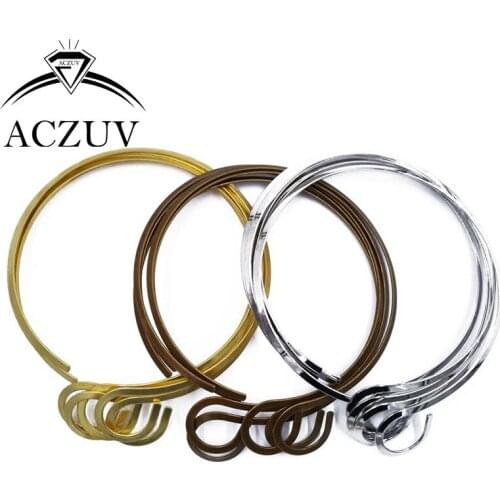 50pcs Bending Ends 4.5mm Wire 13cm Metal Collar Circle Choker Necklace Findings Accessories CNW016