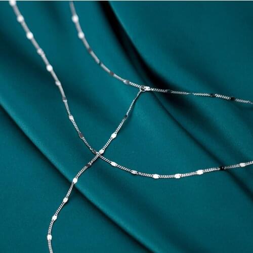 925 Sterling Y Shape Double Layers Summer Necklace A2180