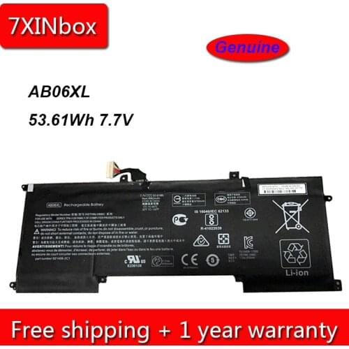 7XINbox 53.61Wh 7.7V Genuine AB06XL HSTNN-DB8C 921408-271 921438-855 Laptop Battery For HP Envy 13-AD000NB 13-AD000NF 13-AD000NI