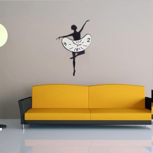 2019 new acrylic wall clock reloj de pared decoration mirror clocks safe fashion modern digital quartz watch sticker Living Room