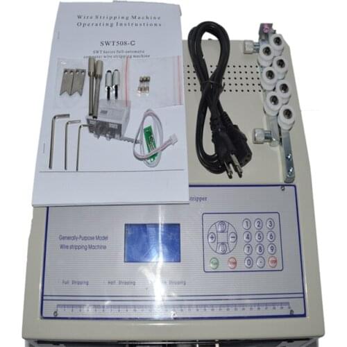 Auto Wire Stripping Machine 0.1-2.5mm2 Computer Cable Peeler Wire Stripper Electic Cable Stripper SWT508-C