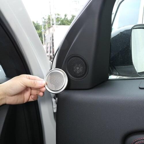 Auto Accessories For Land Rover Discovery Sport 19-20 Aluminum alloy Silver A pillar Treble speaker Net cover Sticker car goods
