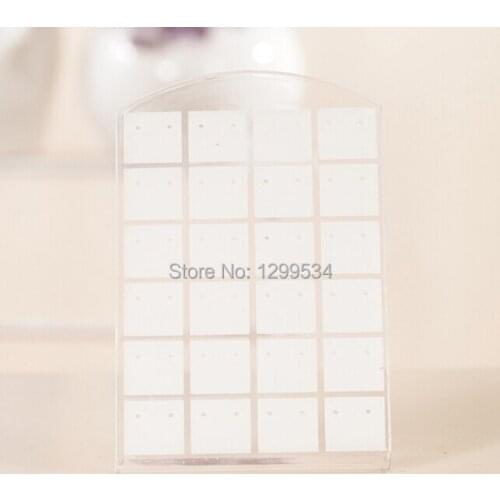 Free Shipping Jewelry Holder Accessories Display Rack 5pcs 24 Pairs Clear Plastic Earring Rack Frame Storage