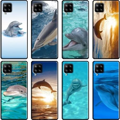 Sea Animal Cute Dolphin Phone Case For Samsung Galaxy A51 A70 A71 A72 A52 A41 A31 A02S A12 A21S A20e A10 A40 A50