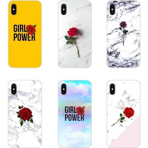 For Xiaomi Mi4 Mi5 Mi5S Mi6 Mi A1 A2 A3 5X 6X 8 CC 9 T Lite SE Pro Red Rose Power Girl Marble Accessories Phone Cases Covers