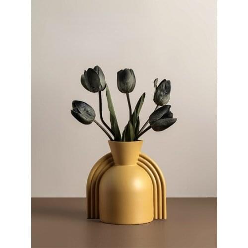 European Decorative Vases Ceramic Art Minimalist High Quality Vase Small Creative Geometric Jarrones Room Decoration EB50HP