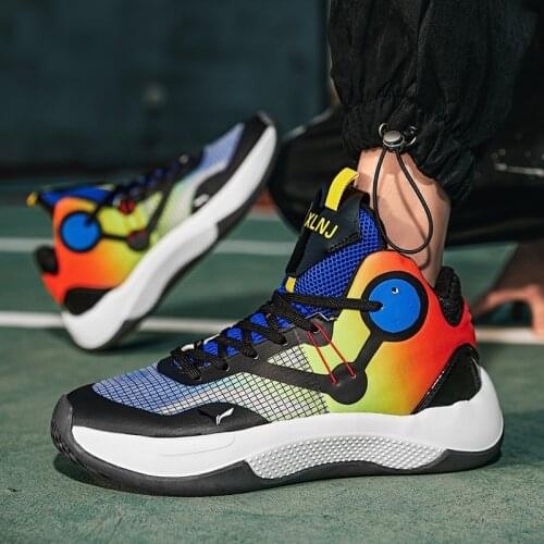 Flying woven friction will ring basketball shoes 2021 new mens summer breathable mesh sports shoes casual shoes