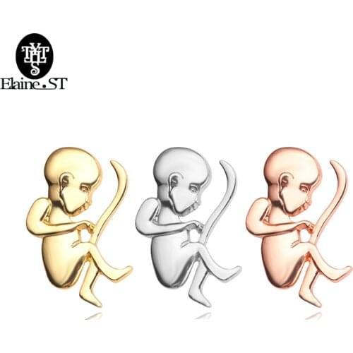 Best Newborn Brooches Doctors Nurse Medical Jewelry Gold Color Trendy Lapel Pin Badge Christmas Pins and Brooches Gift Women