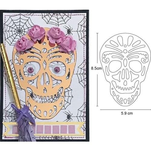 Halloween Skull Metal Cutting Die Stencil Template for Scrapbooking Paper Craft Album Card Gift Decor Knife Punch Die Cut 2020