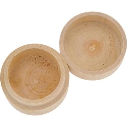 1PC Mini Pill Box Round Pine Wood Ring Jewelry Trinket Soap Box Storage Container Gift Case Home Storage Bottle