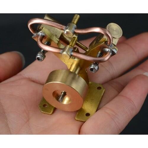 Mini V-type Twin-cylinder Steam Engine Model All Copper Manufacturing