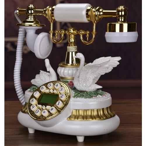 Fashion antique telephone quality vintage telephone household fitted american phone/Handsfree /Blue Screen Caller ID