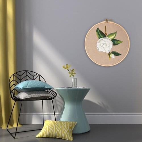 Cross Stitch Needlework Kit DIY Stamped Color Flower Cotton Thread Embroidery Home Decoration Wall Art Handwork Gift