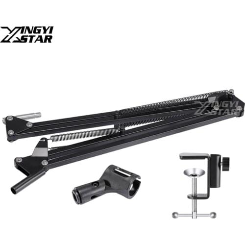 Desktop Scissor Arm Stand Suspension Cantilever Boom Mic Holder For Neewer PC Recording Microphone Spider Wind Screen Pop Filter