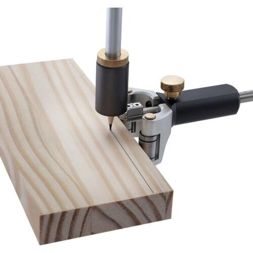 Parallel Line Adjustable With Scale Wheel Marking Gauge Carpenter Arc Scriber Home Aluminum Alloy DIY Woodworking Tool