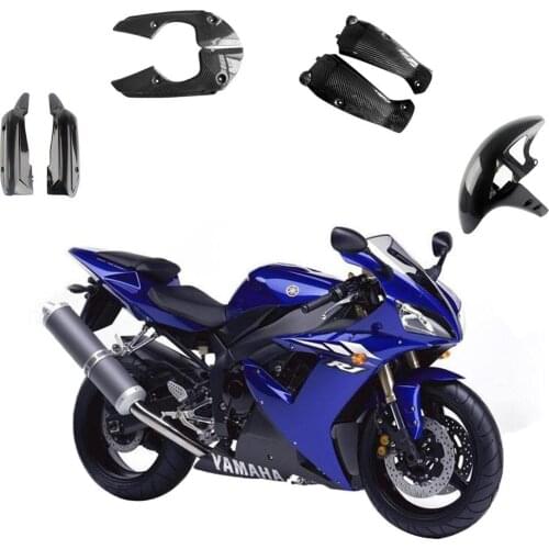 Pre-Preg Carbon Fiber Front Fender Exhaust Heat Shield MUFFLER EXHAUST PIPE For Yamaha YZF-R1 2009 2010 2011 2012 2013 2014