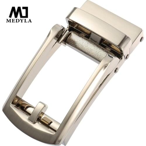 MEDYLA simple mens belt buckle hard metal quick release automatic buckle inner diameter 3.3cm designer fashion belt buckle men