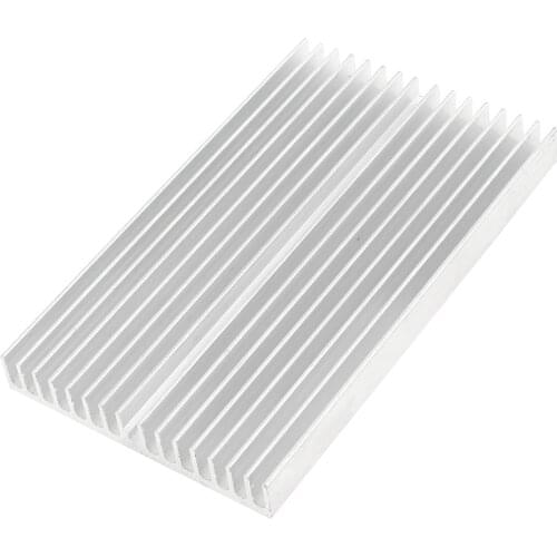 Silver Tone Aluminum Cooler Radiator Heat Sink Heatsink 100x60x10mm
