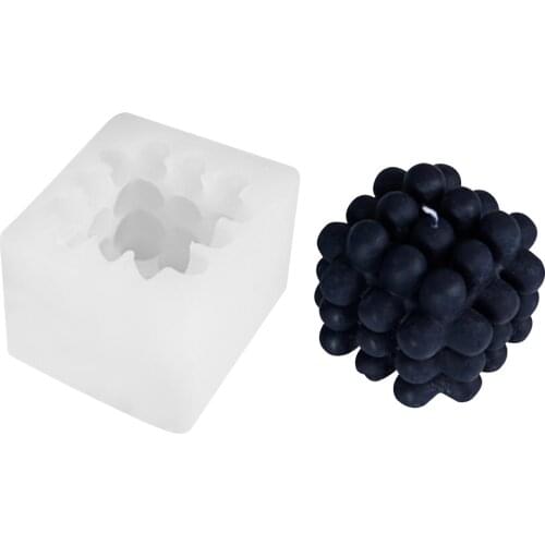 Silicone Candle Mold DIY 3D Square Cube Soy Wax Essential Oil Aromatherapy Candle Soap Mold Handmade Resin Crafts Casting Mould