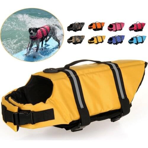 Dog Life Jacket Vest Saver Safety Swimsuit Preserver with Reflective Stripes/Adjustable Belt for All Size Dogs