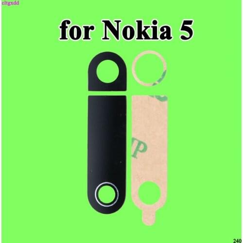 Back Camera Glass Lens For Nokia 5 TA-1024 TA-1027 TA-1044 TA-1053 5.2 In Rear Camera Lens Cover + Adhesive Sticker replacement