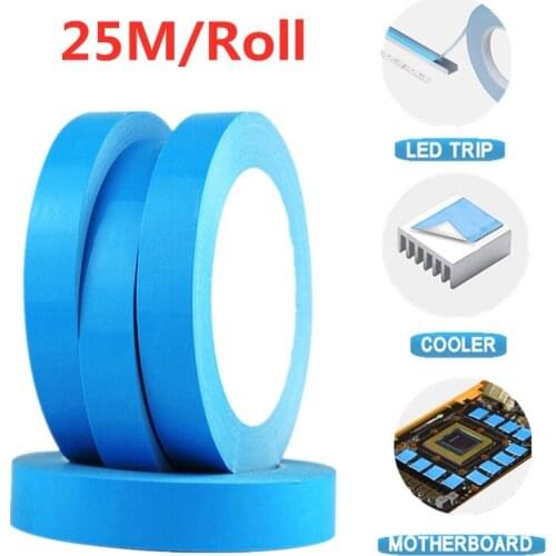 25Meter/Roll Double Side Thermal Conductive Adhesive Tape For CPU Chip Heat PCB LED Heat Sink Radiating Transfer Tape Heatsink