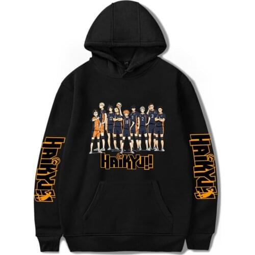 Haikyuu Hoodie anime hoody Pullover Haikyu plus size Top Volleyball Club Cosplay Costume long sleeve Hoodies