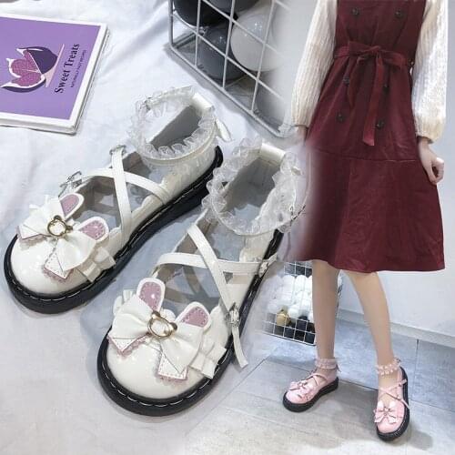 Lolita Shoes Kawaii Loli Devilian Bowknot Demon Dark Goth Punk Platform Anime Cosplay Jane Shoes LoliShoes
