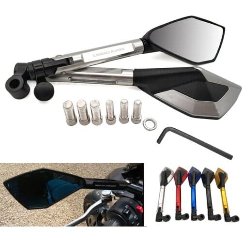 Universal Motorcycle Rearview Mirror CNC Aluminum View Side Mirrors For Suzuki GSX 1400 650F HAYABUSA GSXR1300 SV TL 1000 DL650