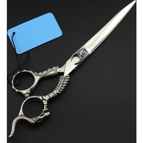 Professional Japan 440c 7 inch sheep head Pet dog grooming hair scissors Cutting Barber cut scissor shears Hairdressing Scissors
