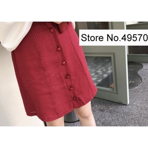 Ladies Aline High Waist Buttoned Short Mini Skirt