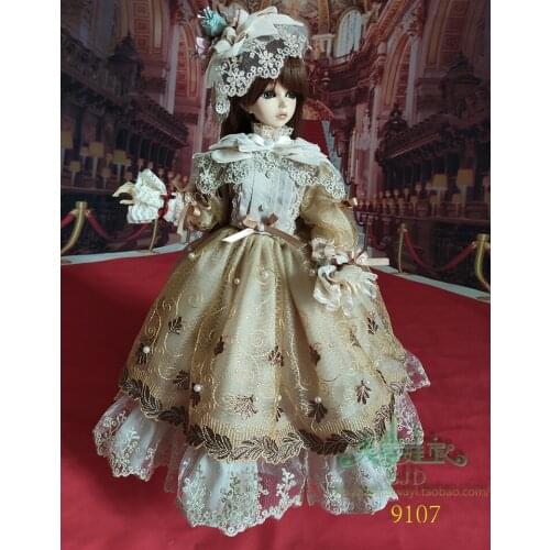 1/4 1/3 BJD Western-style Dress+hat set doll clothes accessories for BJD/SD MSD SD13,not include doll,shoes,wig and other E2689