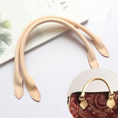 1 pair real vachetta leather handles for luxury bag repair bag handle craft