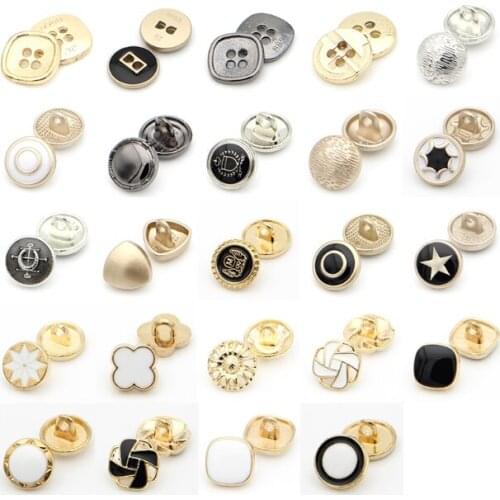 10pcs/lot round metal shirt buckle high-grade men and women shirt buckle white chiffon buckle spring and summer cardigan buckle