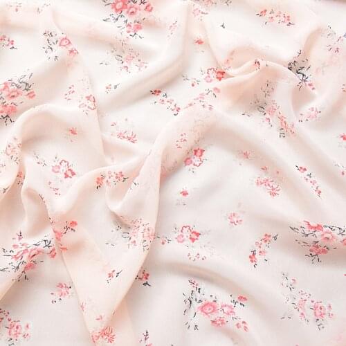 2 Yards Pretty Print Flowers Overlay Chiffon Fabric Soft Breathable Flowing Comfortable For Summer Beach Dress Lace Blouse