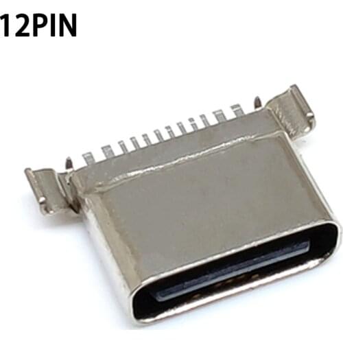 20pc/set Waterproof female 12P Socket Connector Micro USB Type C 3.1 Placement SMD DIP For PCB design DIY high current charging