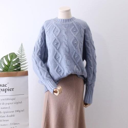 2018 Real Poncho Sweet Hemp Flowers Easy Sweater Woman Pullover Ball. Rendering Knitting Unlined Upper Garment Thickening M2598